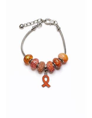 Chronic &amp; Invisible Illness Orange Ribbon Awareness Bracelet