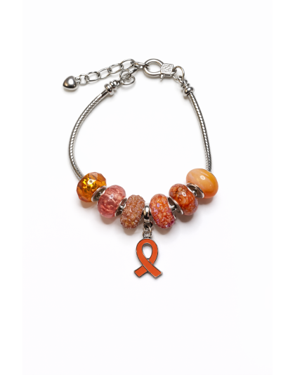 Chronic &amp; Invisible Illness Orange Ribbon Awareness Bracelet