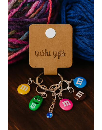 Handmade M&amp;M Multi Color Awareness Stitch Markers Supporting &amp; Spreading Awareness Chronic Rare Disease