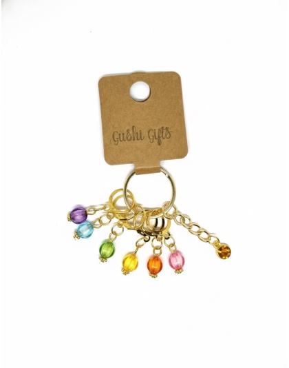 Handmade Rainbow Colored Charms Stitch Markers Supporting &amp; Spreading Awareness Chronic Rare &amp; Invisible Disease Autism Awareness