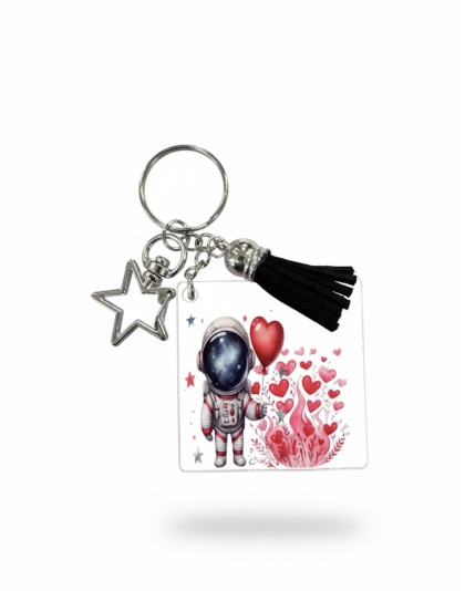Handmade Astronaut POTS Awareness Keychain Chronic &amp; Invisible Illness Support