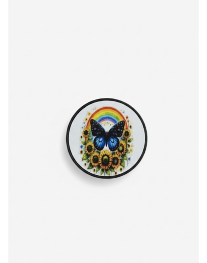 Butterfly by a Rainbow Phone Grip Holder Warrior Surviver Chronic Rare Invisible Illness