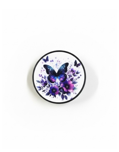 Purple Butterfly Phone Grip Holder Warrior Surviver Chronic Rare Invisible Illness