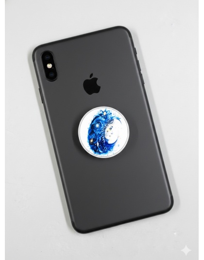 Starry Girl Blue Support Phone Grip Holder Warrior Surviver Chronic Rare Invisible Illness