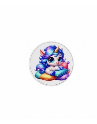 Self Care Unicorn Resting on Pillows Support Phone Grip Holder Warrior Surviver Chronic Rare Invisible Illness