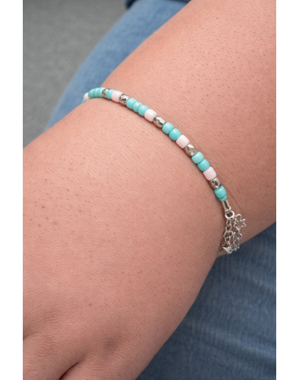 “I Am a Unicorn” Light Blue &amp; Pink Morse Code Bracelet – Rare Disease, Chronic &amp; Invisible Illness Awareness Jewelry