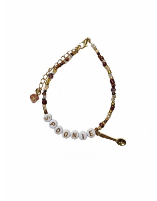 Brown Spoonie Bracelet with Spoon Charm – Chronic Illness &amp; Rare and Invisible Disabilities Awareness Jewelry