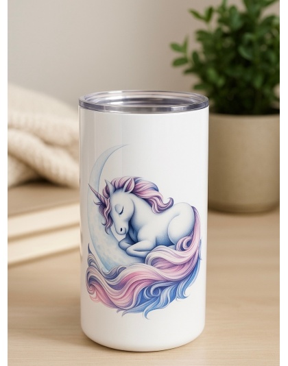 Sleepy Unicorn Stainless Steel Tumbler – Inspirational Drinkware 20oz Insulated Cup Narcolepsy