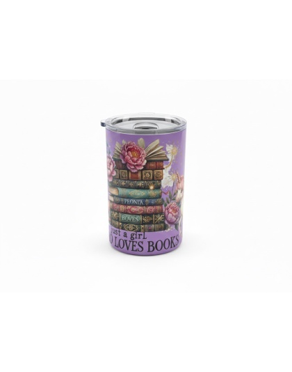 Just A Girl Who Loves Books Purple Travel Mug Rare, Chronic &amp; Grow Positive Thoughts Unicorn Invisible Illness Awareness and Support