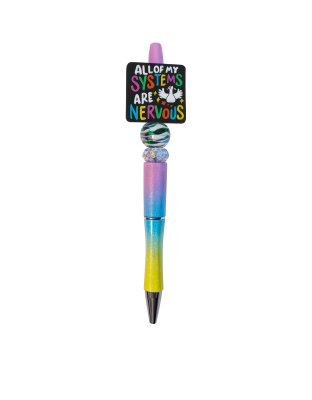 Handmade Decorative All My Systems Are Nervous Multi Colored Cute, Fun &amp; Full of Heart Support &amp; Awareness