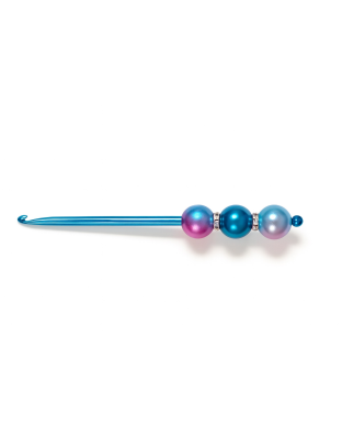 Handmade Purple Blue Crochet Hook For Crafter Support Chronic, Rare &amp; Invisible Illness Awareness