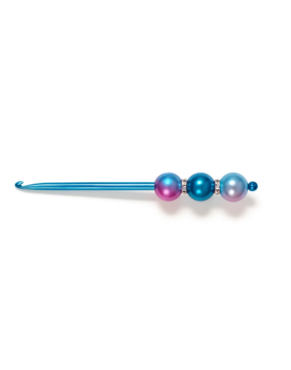 Handmade Purple Blue Crochet Hook For Crafter Support Chronic, Rare &amp; Invisible Illness Awareness