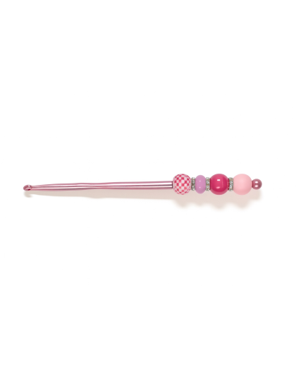 Handmade Pink Crochet Hook For Crafter Support Chronic, Rare &amp; Invisible Illness Awareness