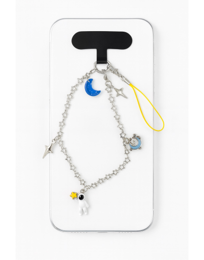 Handmade Celestial Chain Phone Bag Zipper Accessory Chronic Rare Invisible Illness Support &amp; Awareness