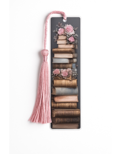 Handmade Pink Tassel Acrylic  Bookmark Supporting Rare Invisible &amp; Chronic Illness Awareness