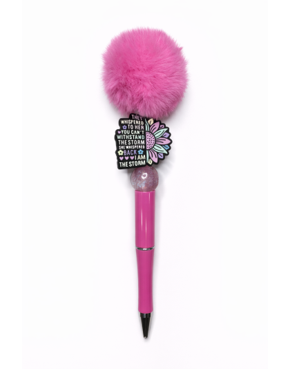 Handmade Pink I Am The Storm Pom-Pom Cute, Fun &amp; Full of Heart Support &amp; Awareness