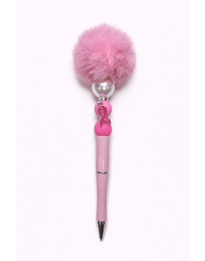 Handmade Pink Pom-Pom Cute, Fun &amp; Full of Heart Support &amp; Awareness