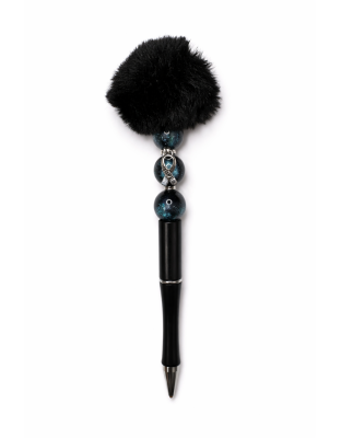 Handmade Black Pom-Pom Cute, Fun &amp; Full of Heart Support &amp; Awareness