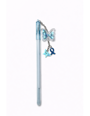 Handmade Teal Ribbon Butterfly Pen Cute, Fun &amp; Full of Heart Support &amp; Awareness