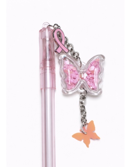 Handmade Pink Ribbon Butterfly Pen Cute, Fun &amp; Full of Heart Support &amp; Awareness