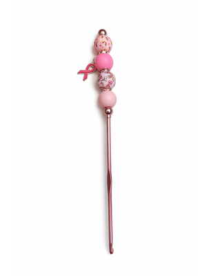 Handmade Pink Whimsical Crochet Hook For Crafter Support Chronic, Rare &amp; Invisible Illness Awareness