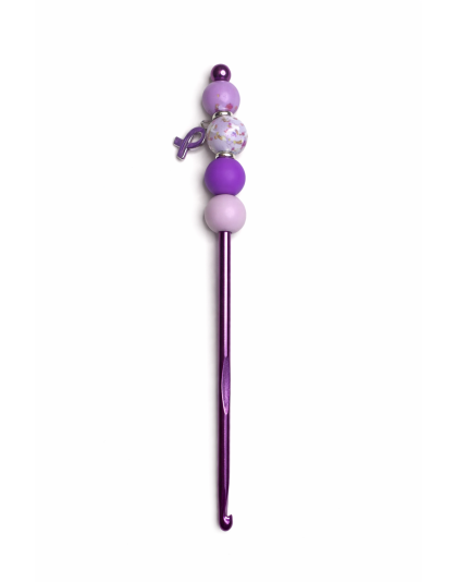 Handmade Purple Crochet Hook For Crafter Support Chronic, Rare &amp; Invisible Illness Awareness