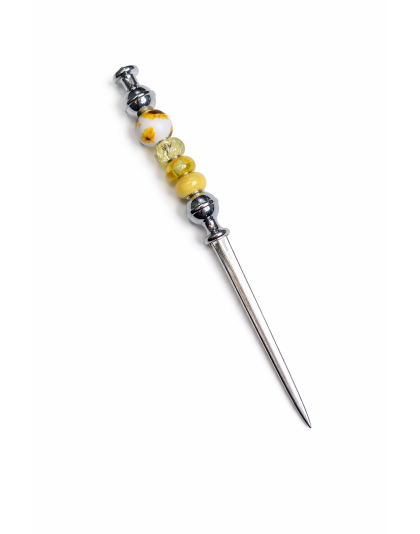 Handmade Yellow Beaded Letter Opener Support &amp; Awareness Chronic Rare &amp; Invisible Diseases