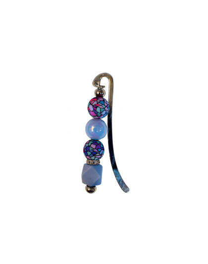 Handmade Purple Periwinkle Stained Glass Metal Bookmark Supporting Rare Invisible &amp; Chronic Illness Awareness