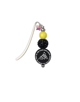 Handmade To The Stars Who Listen Yellow  Black Purple Magical Star Metal Bookmark Supporting Rare Invisible &amp; Chronic Illness Awareness