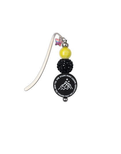 Handmade To The Stars Who Listen Yellow  Black Purple Magical Star Metal Bookmark Supporting Rare Invisible &amp; Chronic Illness Awareness