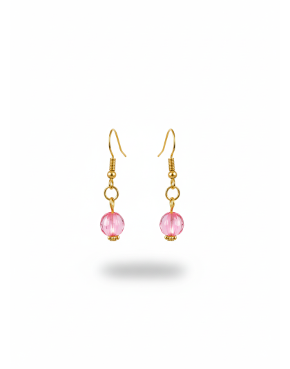 Light Pink Dangling Earrings Supporting Awareness for Chronic Rare and Invisible Illnesses