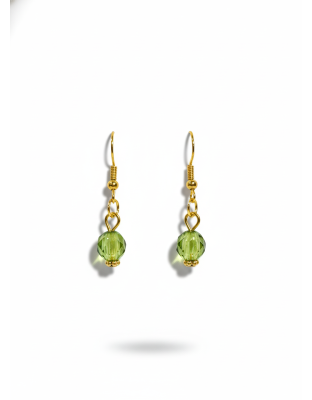 Green Dangling Earrings Supporting Awareness for Chronic Rare and Invisible Illnesses