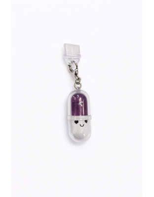 Purple Capsule Pill Phone Charm Plug-In Accessory Chronic Rare Invisible Illness Awareness &amp; Support