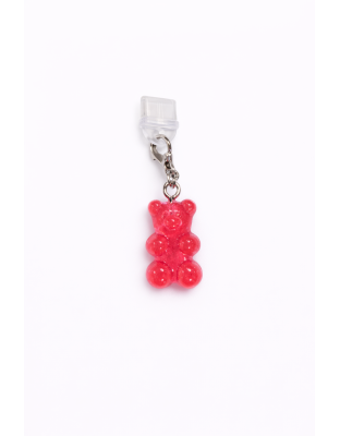 Pink Gummy Bear Phone Charm Plug-In Accessory Chronic Rare Invisible Illness Awareness &amp; Support
