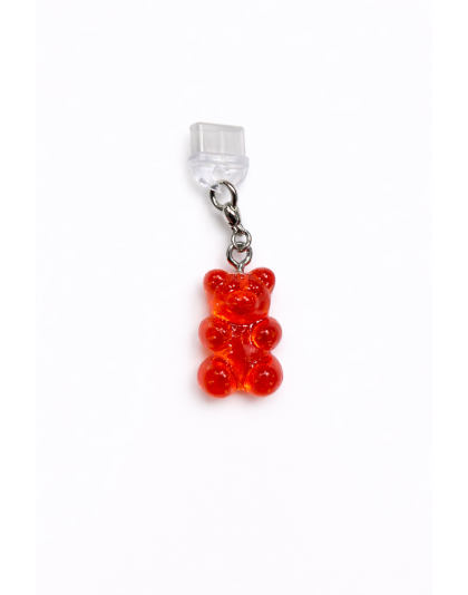 Red Gummy Bear Phone Charm Plug-In Accessory Chronic Rare Invisible Illness Awareness &amp; Support