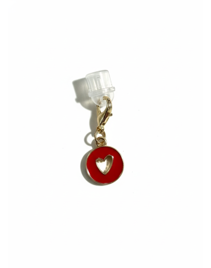 Red Heart Punch-Out Phone Charm Plug-In Accessory Chronic Rare Invisible Illness Awareness &amp; Support