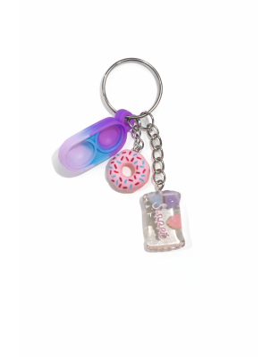 Blue Purple Silicone Mini Pop Fidget Pink Donuts &amp; Sweets Sensory Toy Raise Awareness Support Rare Chronic &amp; Invisible Illness