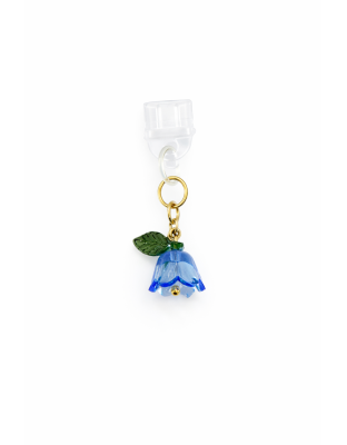 Blue Flower Phone Charm Plug-In Accessory Chronic Rare Invisible Illness Awareness &amp; Support