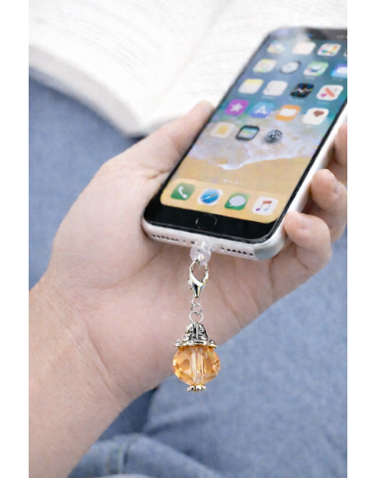 Light Brown Ball Phone Charm Plug-In Accessory Chronic Rare Invisible Illness Awareness &amp; Support