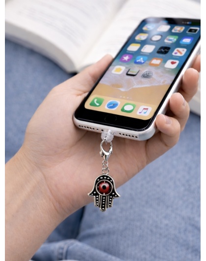 Hamsa With Red Eye Charm Plug-In Accessory Chronic Rare Invisible Illness Awareness &amp; Support