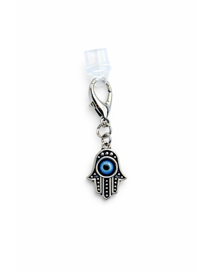 Hamsa With Blue Eye Charm Plug-In Accessory Chronic Rare Invisible Illness Awareness &amp; Support