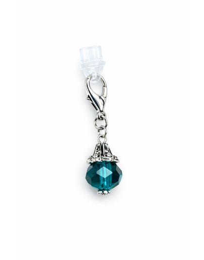 Ball Phone Charm Teal Plug-In Accessory Chronic Rare Invisible Illness Awareness &amp; Support