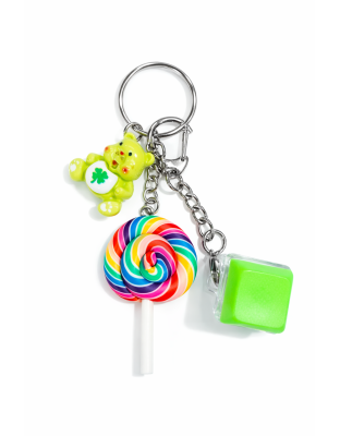 Green Audible Keyboard Fidget Bear &amp; Rainbow Lollipop Sensory Toy Raise Awareness Support Rare Chronic &amp; Invisible Illness