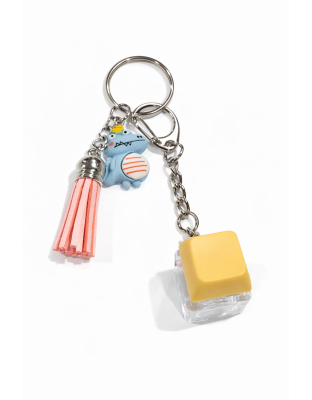 Yellow Audible Keyboard Fidget Blue Dino Light Orange Tassel Sensory Toy Raise Awareness Support Rare Chronic &amp; Invisible Illness