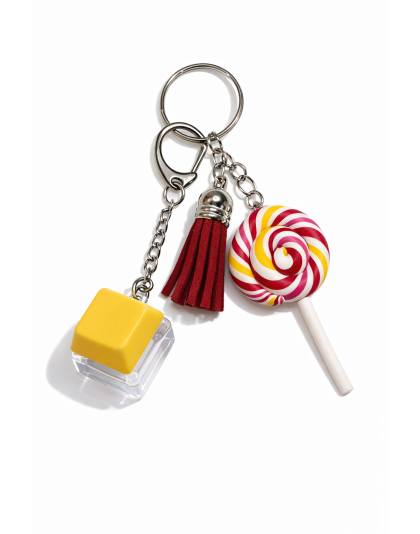 Yellow Audible Keyboard Fidget Red Tassel Lollipop Sensory Toy Raise Awareness Support Rare Chronic &amp; Invisible Illness