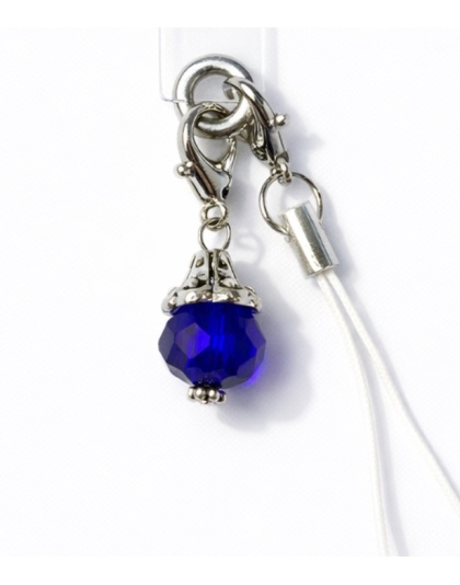 Silver &amp; Blue Charm Handmade Phone Lanyard &amp; Charm Accessory Chronic Rare Invisible Illness Awareness &amp; Support