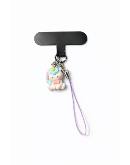 White Unicorn Handmade Phone Lanyard &amp; Charm Accessory Chronic Rare Invisible Illness Awareness &amp; Support
