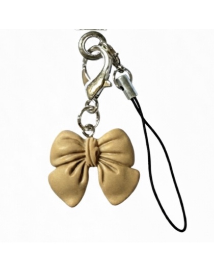 Brown Bow Handmade Phone Lanyard &amp; Charm Accessory Chronic Rare Invisible Illness Awareness &amp; Support