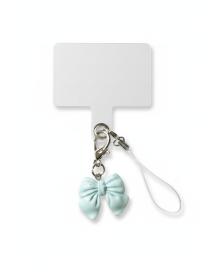 Teal Bow Handmade Phone Lanyard &amp; Charm Accessory Chronic Rare Invisible Illness Awareness &amp; Support