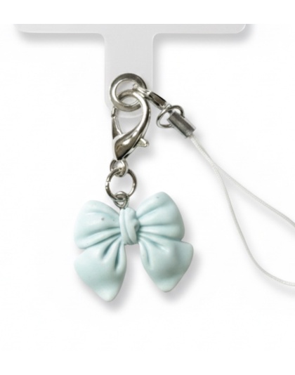 Teal Bow Handmade Phone Lanyard &amp; Charm Accessory Chronic Rare Invisible Illness Awareness &amp; Support